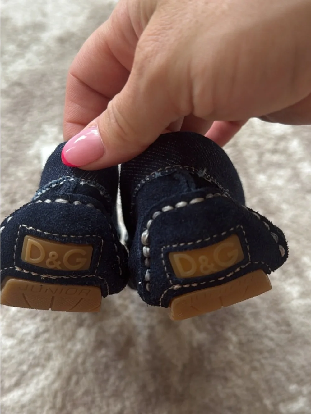 VTG 2000s D&G Junior Denim Loafers Shoes NWT Deadstock Y2K Size 35